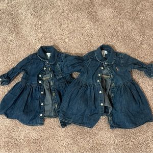 3 month denim Ralph Lauren “Polo” dresses.